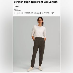 Lululemon Keep Moving Pant 7/8 High Rise (Size 2)